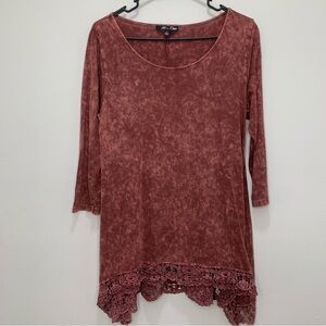 All @ Once Marbled Tunic Size Large